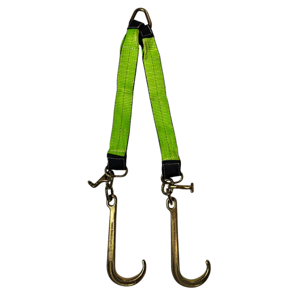 3'' Double Legs 15'' J Hooks T Hooks Tow V Straps 5400 LBS - besttoolsusa - besttoolsusa -