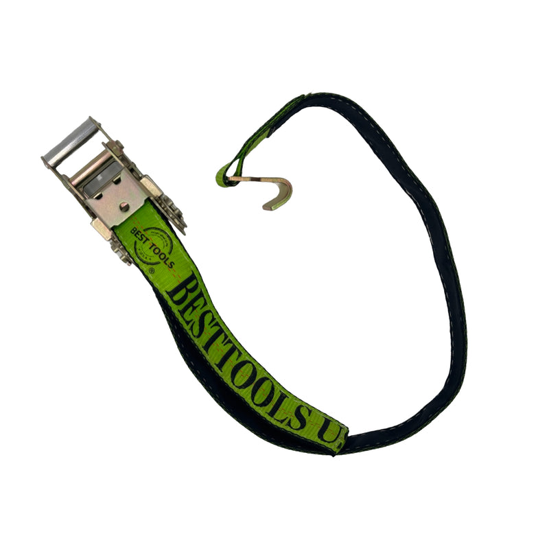 2''x5' Underlift Tie Down Strap w/ Protection Sleeve Flat Hook