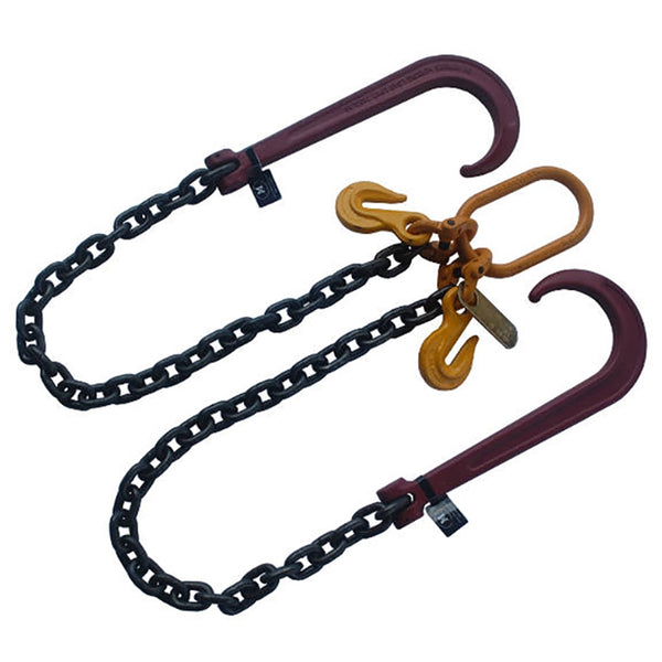 3/8" Grade 80 V-Chain Bridle – Tow & Wrecker Recovery Chain (7,100 lbs WLL)