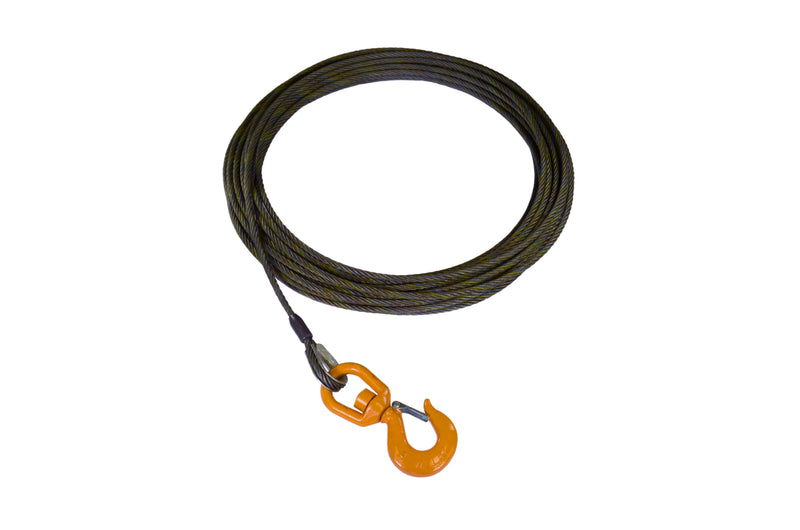 7/16" Super Swaged Winch Cables Swivel Hook with Latch