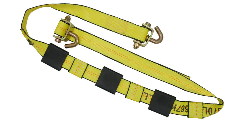 2" x 12FT Auto Transport Wheel Strap - Swivel J Hooks