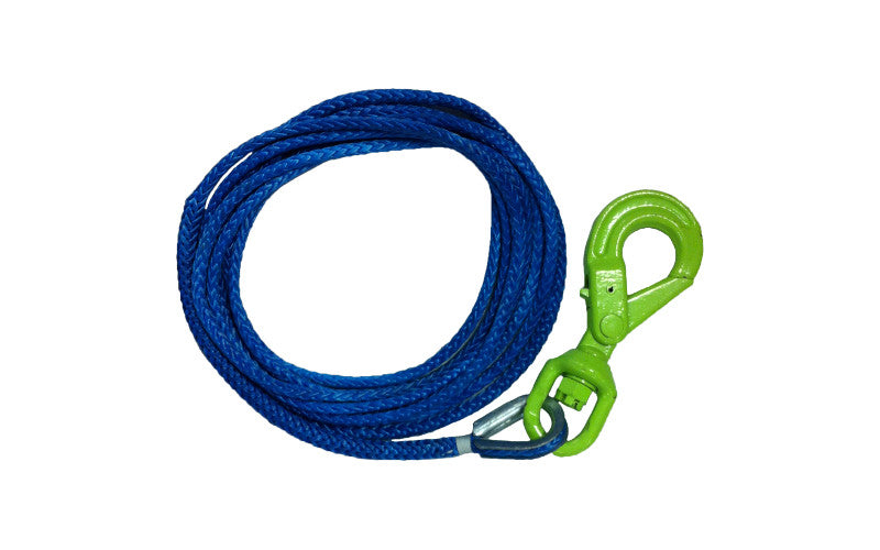 Made with USA Synthetic Rope these 7/16" Winch Cables come with a Self Locking Hook.