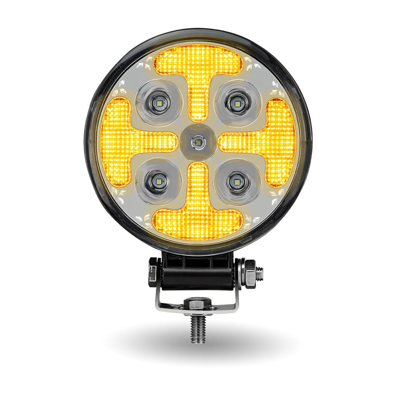 4.5" ROUND 'STROBE SERIES' SPOT LED WORK LAMP WITH AMBER STROBE