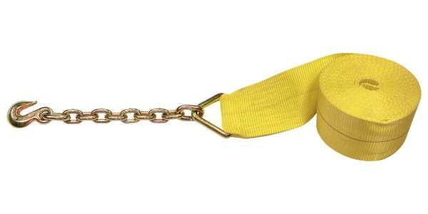 4''x 30' Winch Strap w/ 18" Chain Anchor