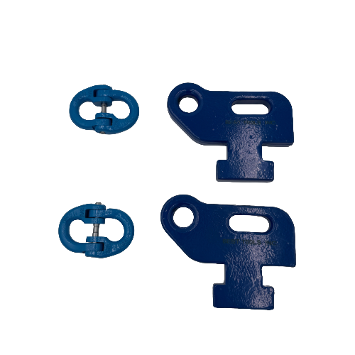 2-Pack Heavy-Duty Container Chain Bridle Hooks with Connecting Links – Replacement Shipping Container Hooks for Loading & Transport – Easy Installation
