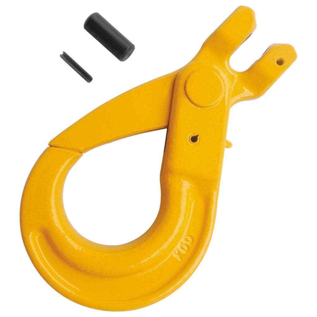 Grade 80 Drop Forged Steel Clevis Self-Locking Hook, Painted Finish