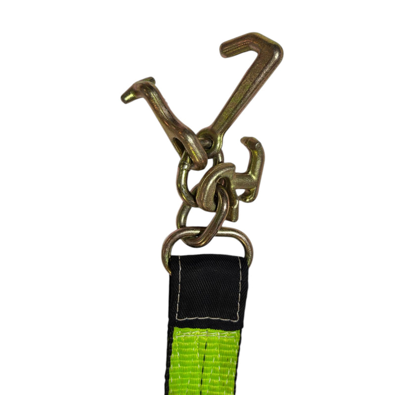 3'' Two Legs RT Mini J Hooks Tow V Bridle Straps 5400 LBS - besttoolsusa - besttoolsusa - 