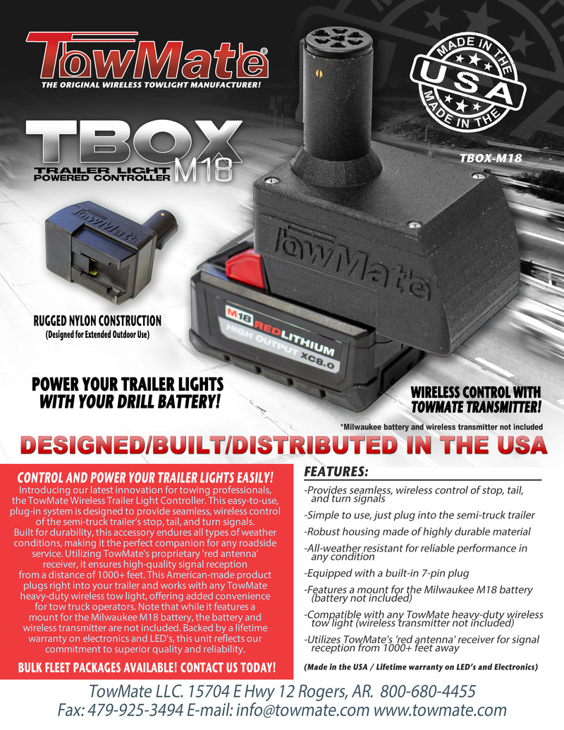 TBOX-M18 TRAILER LIGHT CONTROLLER
