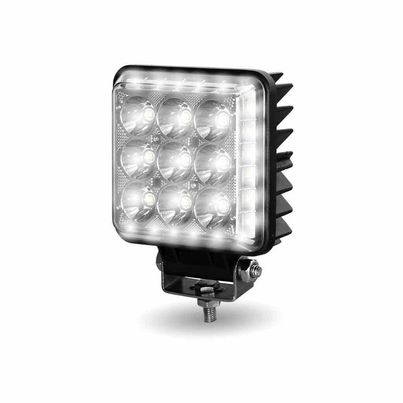 4.25" SQUARE 'RADIANT SERIES' COMBINATION SPOT & FLOOD LED WORK LAMP WITH 360° SIDE LIGHT OUTPUT - besttoolsusa - Trux - 