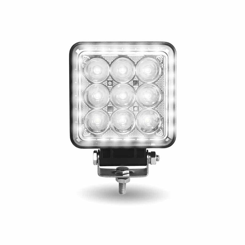 4.25" SQUARE 'RADIANT SERIES' COMBINATION SPOT & FLOOD LED WORK LAMP WITH 360° SIDE LIGHT OUTPUT - besttoolsusa - Trux - 
