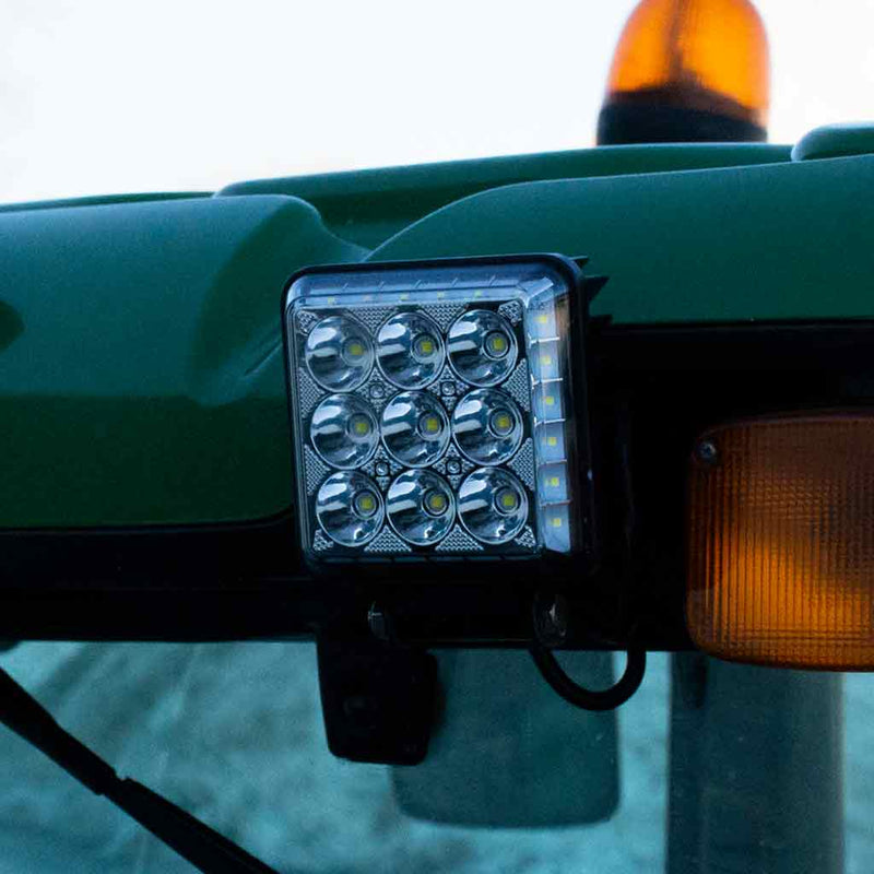 4.25" SQUARE 'RADIANT SERIES' COMBINATION SPOT & FLOOD LED WORK LAMP WITH 360° SIDE LIGHT OUTPUT - besttoolsusa - Trux - 