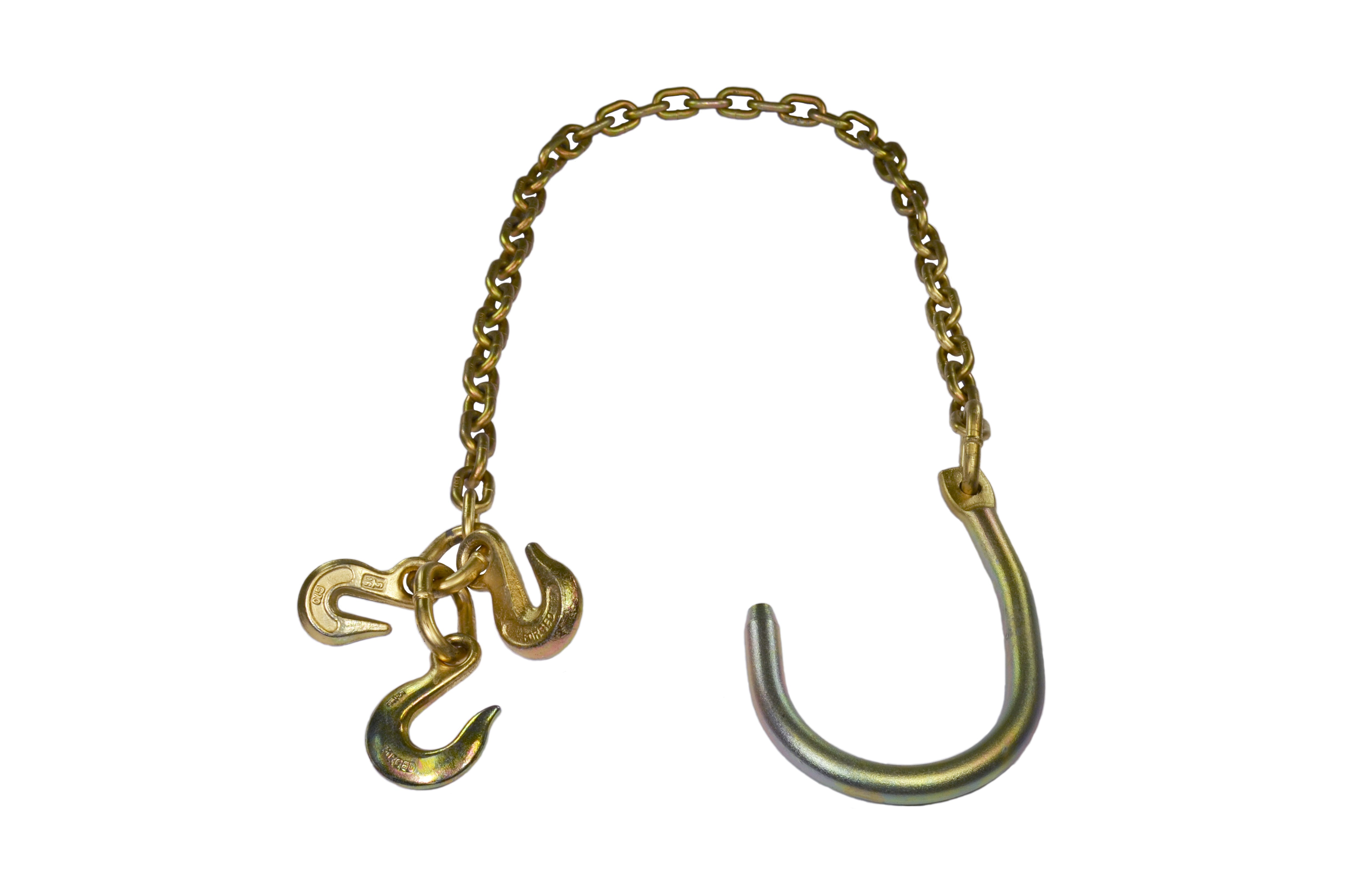 Tow Chain with J Hook and Grab Hook G70 Forged Towing Bridle Towing Chain  with Rigging Hooks - China Chain, Tow Chain