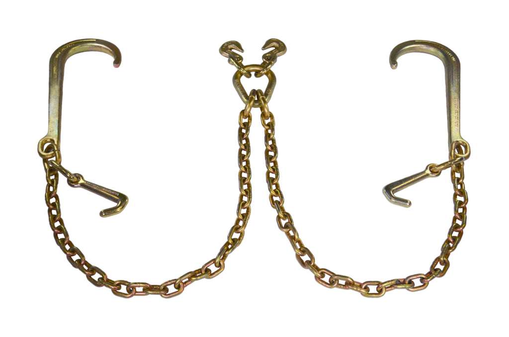 5/16″ V-Chain with 15" J-Hooks and Mini-J  (Made in USA)