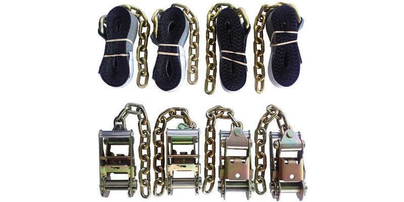 Chain Strap Tie-Down Kit comes with either a 14FT Strap or 18FT Strap