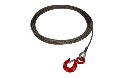 These 1/2" Steel Core Winch Cables Fixed Hook with Latch are assembled and made in the USA with all domestic material.