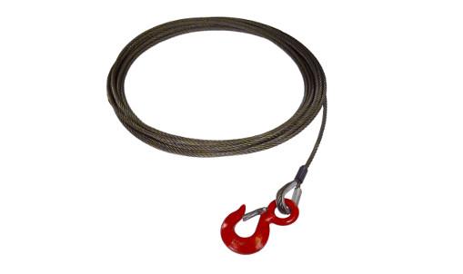 These 5/8" Steel Core Winch Cables Fixed Hook with Latch are assembled and made in the USA with all domestic material.