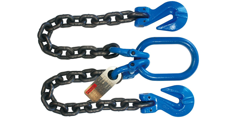 1/2''x 2' Grade 100 V-Bridle Recovery Chain with Master Link and Grab Hooks - besttoolsusa - Me - Recovery Chains