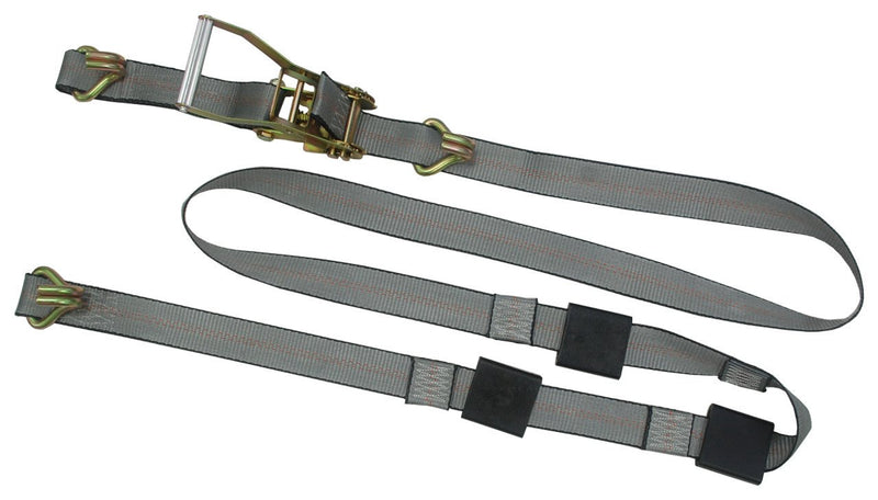 2" x 10FT Wheel Strap with Ratchet Wire J Hooks