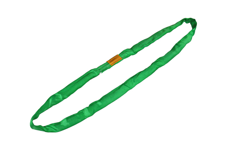 Round Green Polyester Slings - Made in USA