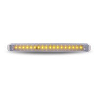 17" Clear Amber Chrome Auxiliary LED Strip (12 Diodes)
