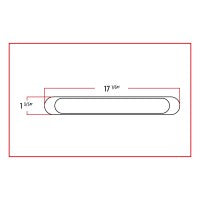 17" Clear Red Chrome Auxiliary LED Strip (12 Diodes)