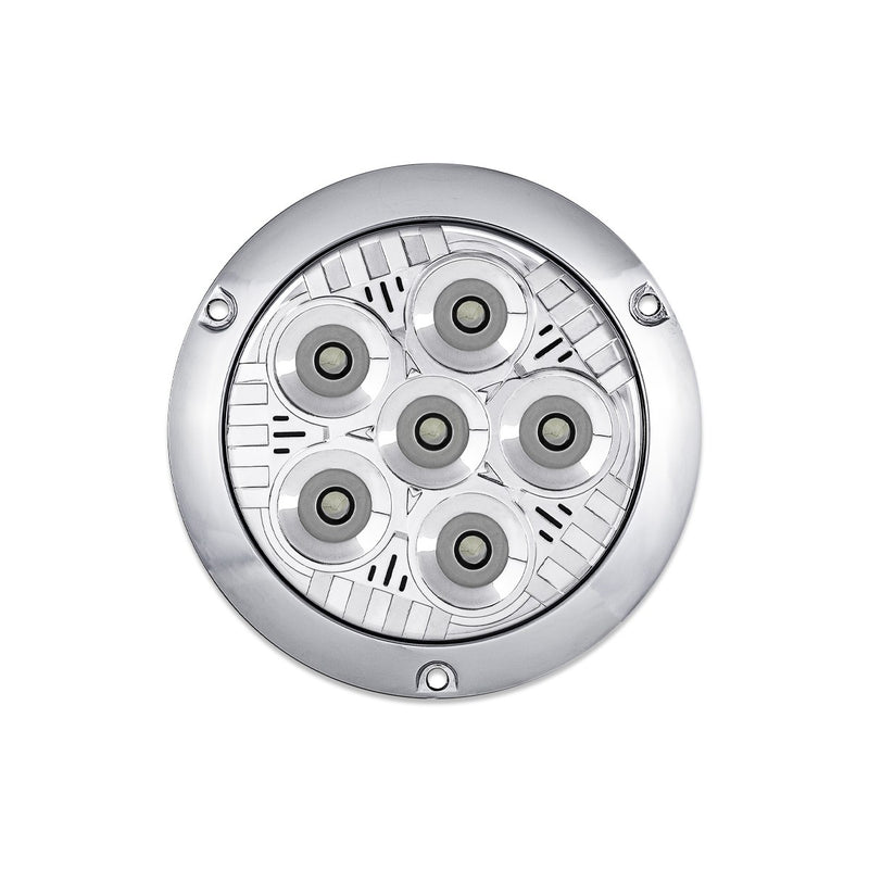5" LEGACY SERIES CHROME ROUND SPOT BEAM LED WORK LIGHT WITH FLANGE MOUNT (6 DIODES)