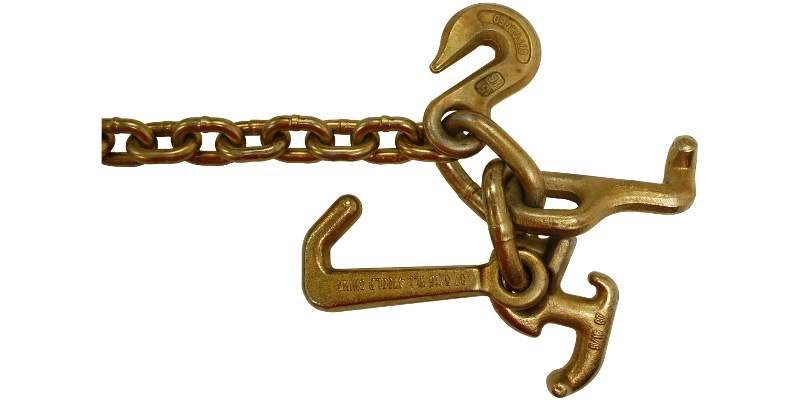 5/16'' Auto Transport Chain with R T Forged Mini J Hook Cluster