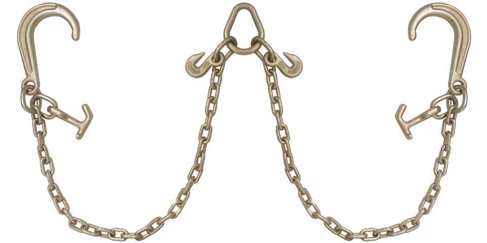 V Bridle Tow Chain J Hooks 8'' w/ T-J Combo Pear Link – besttoolsusa